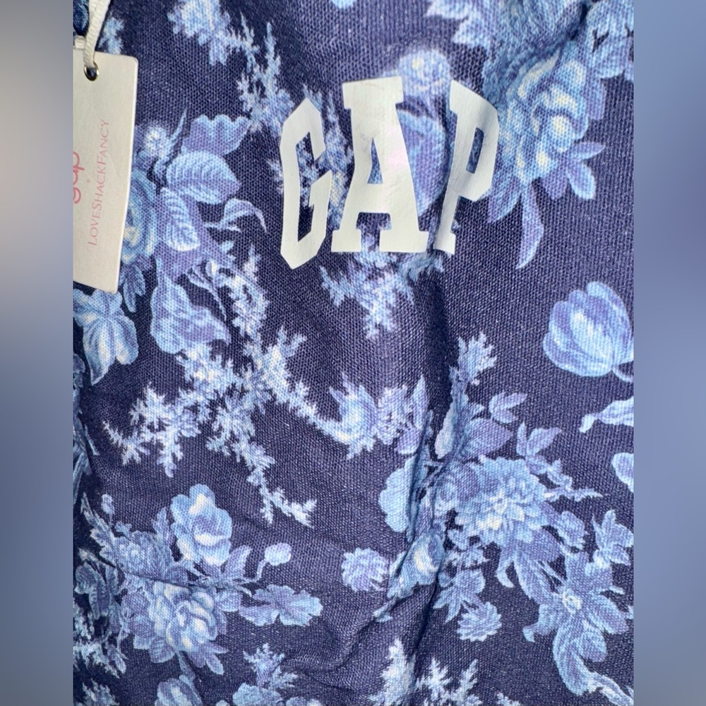 NWT GAP X LoveShackFancy Indigo Floral Tote Bag - Picture 6 of 9
